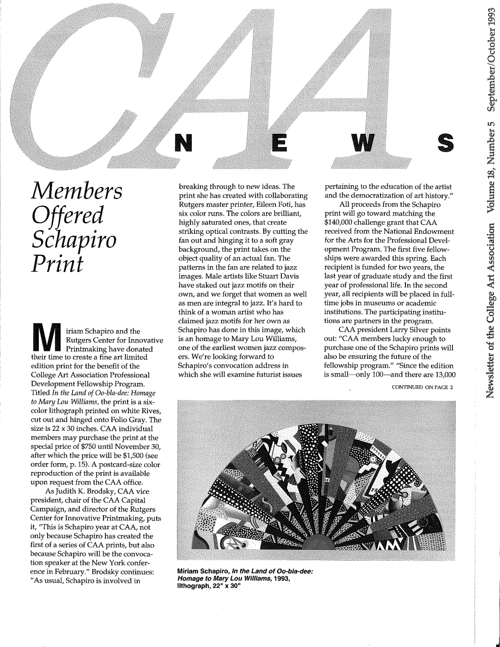 September-October 1993 CAA News