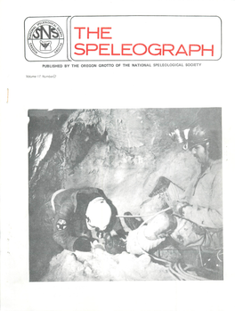 Published by the Oregon Grotto of the National Speleological Society