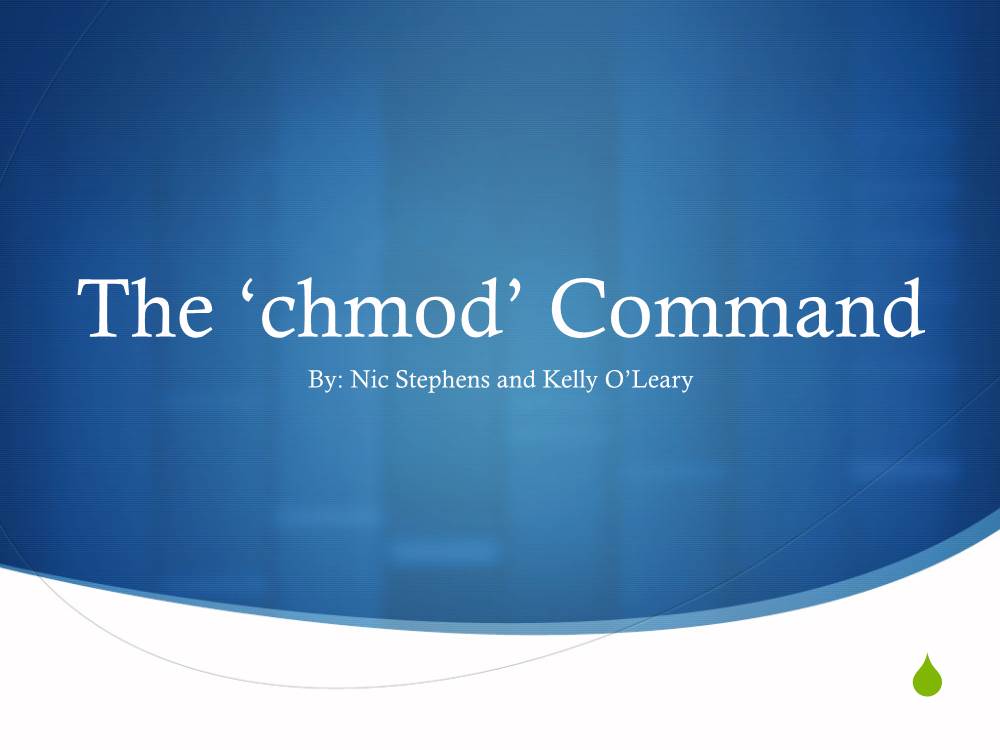 The 'Chmod' Command