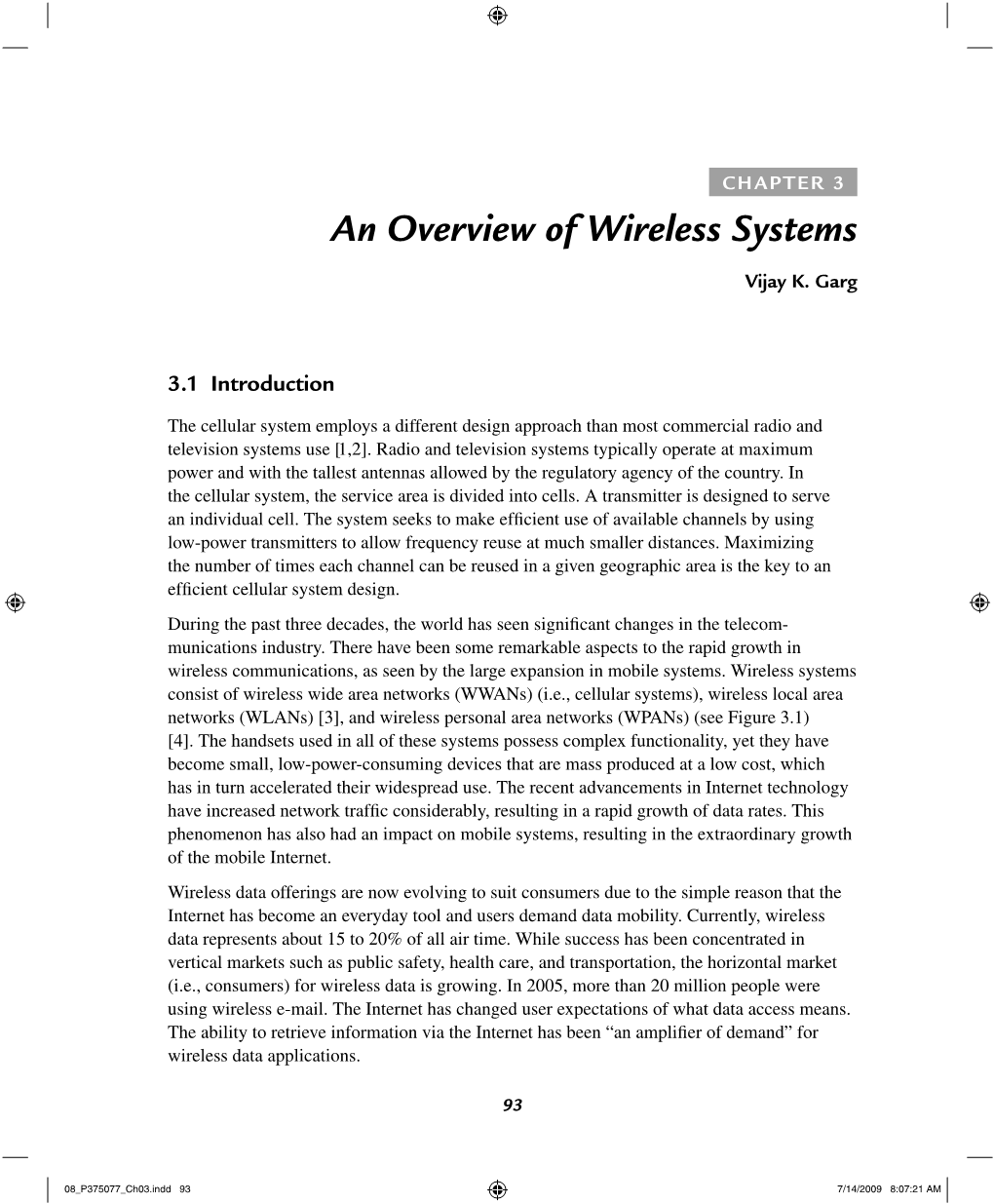 An Overview of Wireless Systems