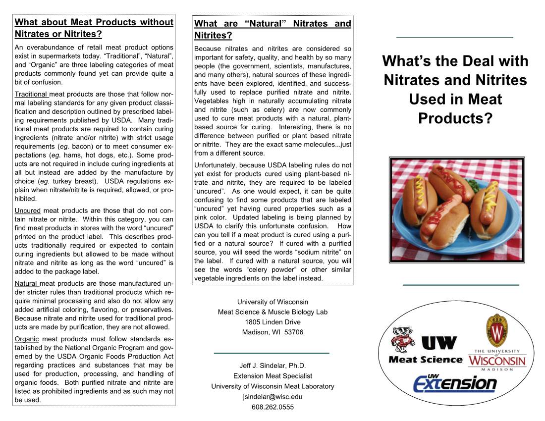 What's the Deal with Nitrates and Nitrites Used in Meat Products?