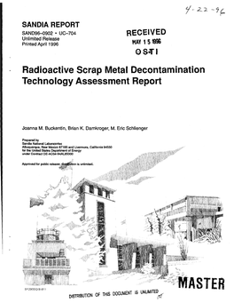 MASTE DISTRIBUTION of THIS DOCUMENT IS (MMB Issued by Sandia National Laboratories, Operated for the United States Department of Energy by Sandia Corporation