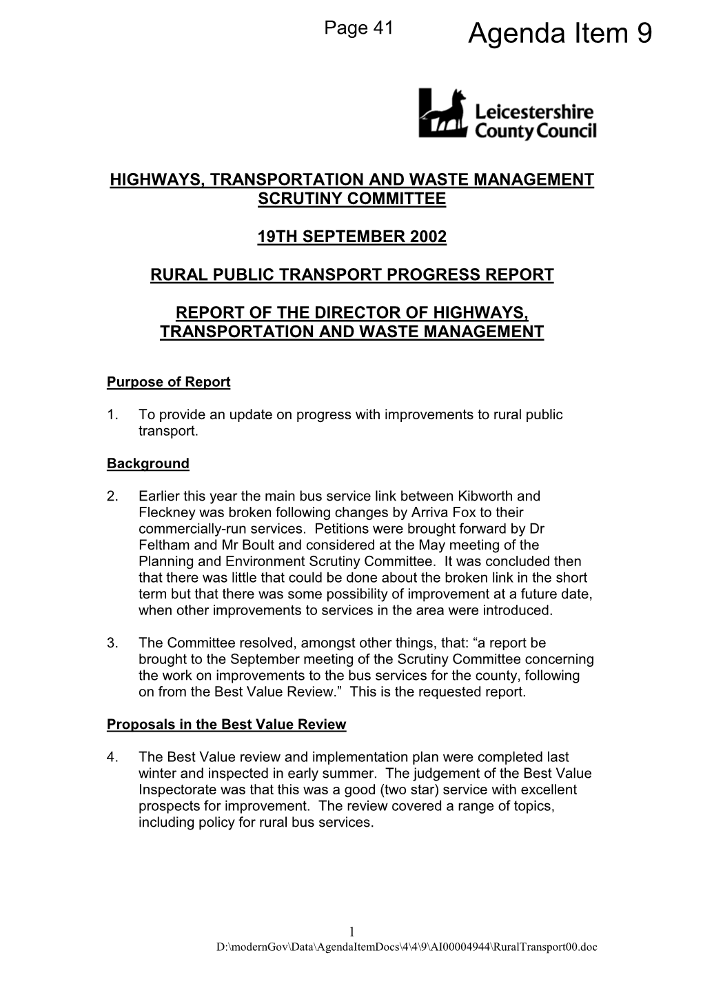Rural Public Transport PDF 23 KB