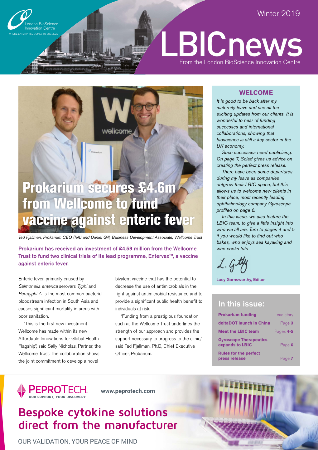 Winter 2019 Lbicnews from the London Bioscience Innovation Centre