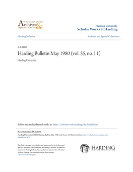 Harding Bulletin May 1980 (Vol