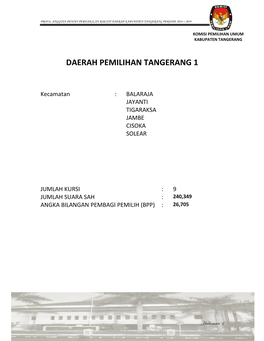 Buku Profil Anggota DPRD Kabupaten Tangerang