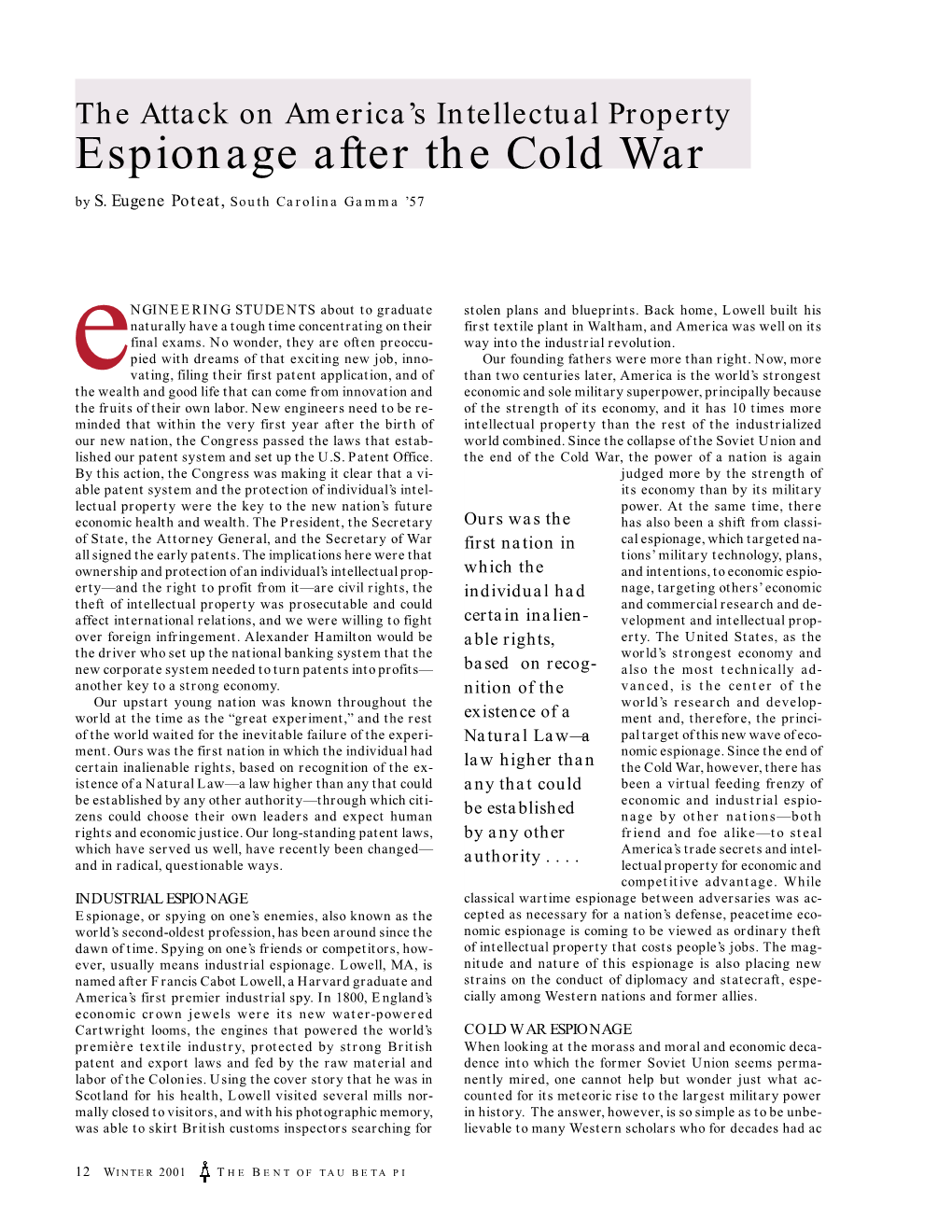 Espionage After the Cold War