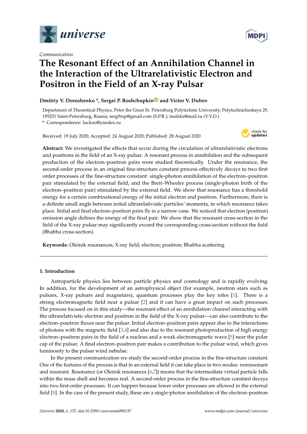 The Resonant Effect of an Annihilation Channel in the Interaction of the Ultrarelativistic Electron and Positron in the Field of an X-Ray Pulsar