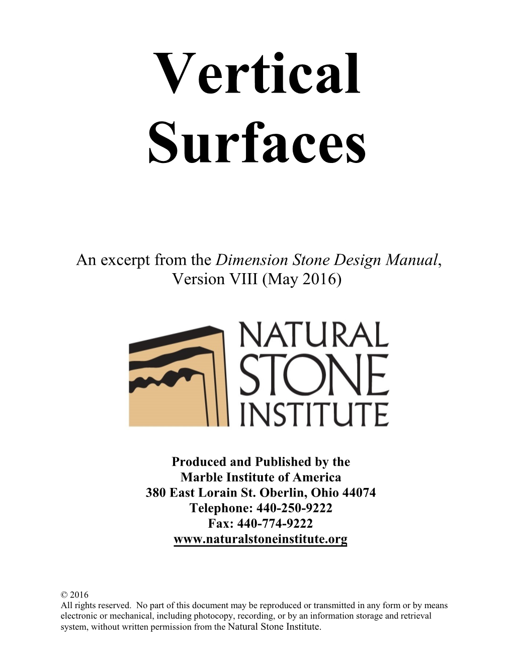 Vertical Surfaces-Exterior Stone Veneer