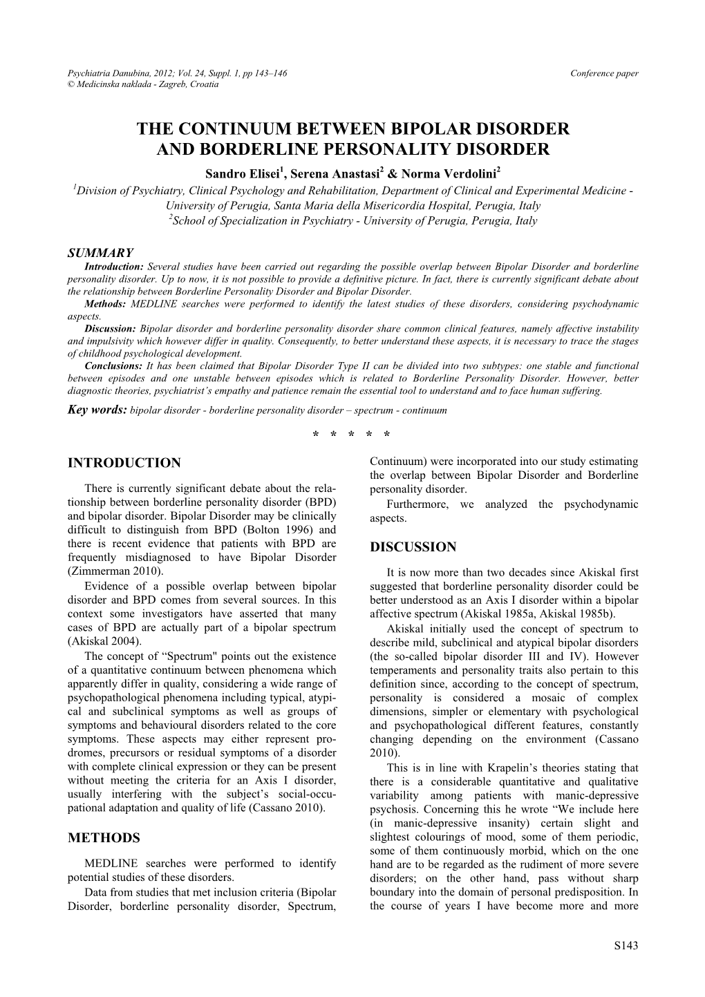 The Continuum Between Bipolar Disorder And