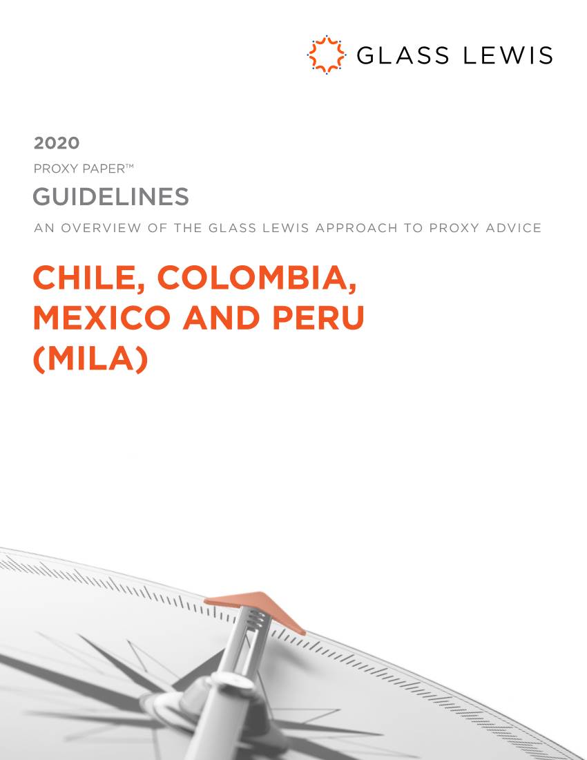 CHILE, COLOMBIA, MEXICO and PERU (MILA) Table of Contents