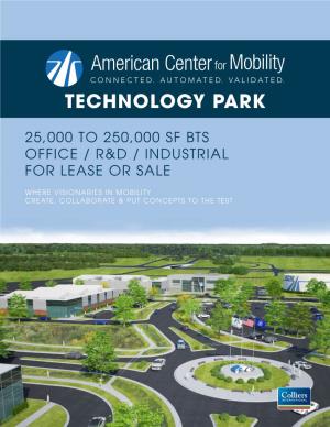 AMERICAN CENTER of MOBILITY - the World’S First Self-Driving Highway Test Facility