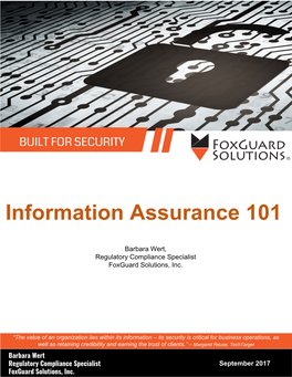 Information Assurance 101