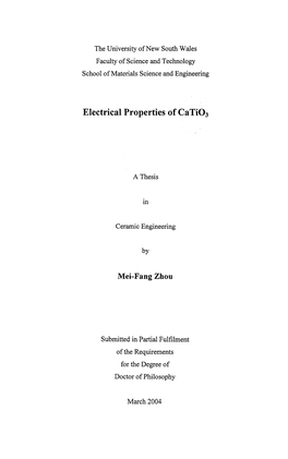 Electrical Properties of Cati03