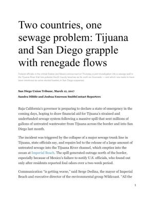 Two Countries, One Sewage Problem: Tijuana and San Diego Grapple with Renegade Flows