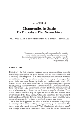 Chamomiles in Spain the Dynamics of Plant Nomenclature