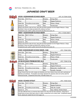 Japanese Craft Beer