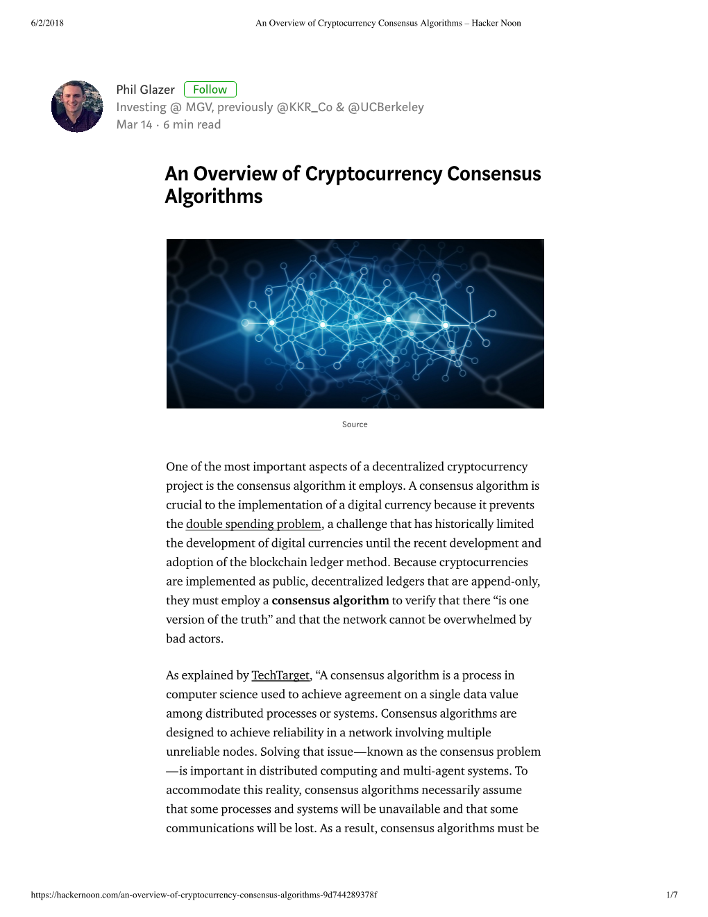 An Overview of Cryptocurrency Consensus Algorithms – Hacker Noon