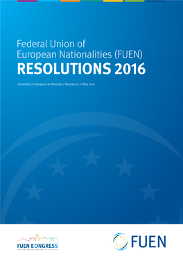 Resolutions 2016