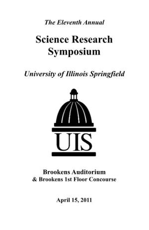 2011 UIS Science Research Symposium Program
