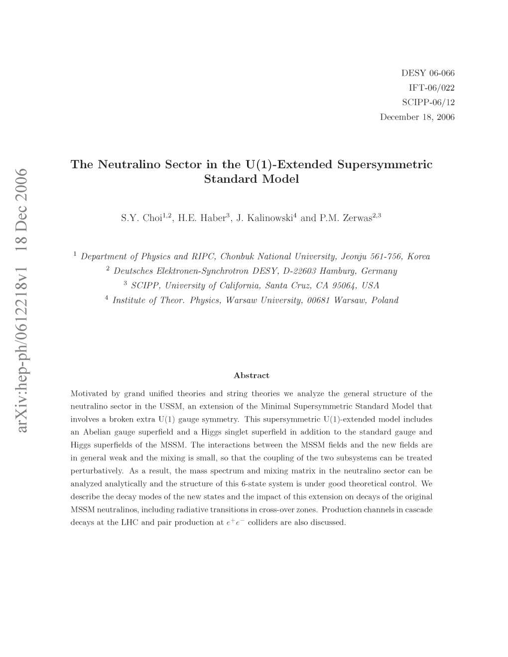 The Neutralino Sector in the U(1)-Extended Supersymmetric