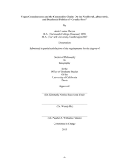 I- Vegan Consciousness and the Commodity Chain: on the Neoliberal, Afrocentric, and Decolonial Politics of “Cruelty-Free” B