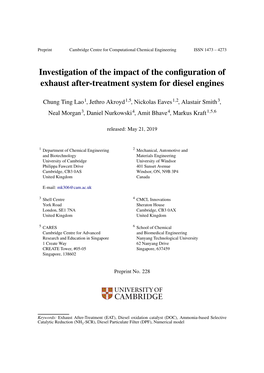 Investigation of the Impact of the Configuration of Exhaust After