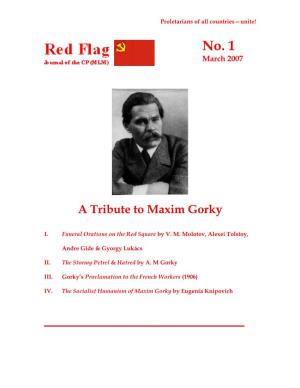 A Tribute to Maxim Gorky