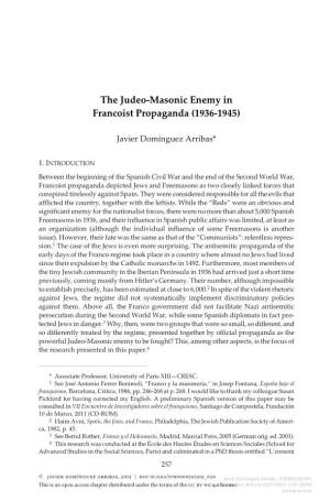 The Judeo-Masonic Enemy in Francoist Propaganda (1936-1945)