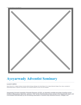 Ayeyarwady Adventist Seminary
