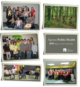 Algoma Public Health 2010 Report to the Community 2 2010 Report to the Community