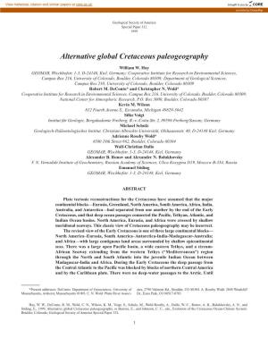 Alternative Global Cretaceous Paleogeography