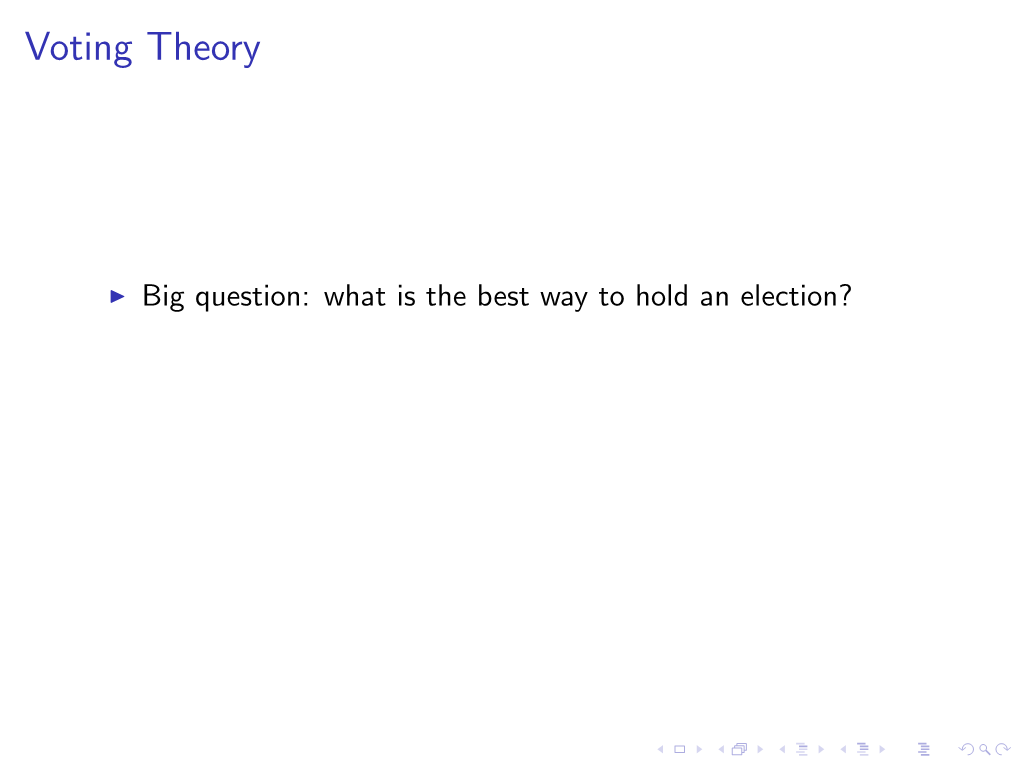 Voting Theory