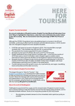 English Tourism Factsheet