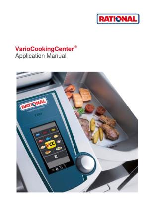 Variocookingcenter® Application Manual
