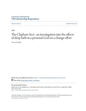 The Clapham Sect : an Investigation Into the Effects of Deep Faith in a Personal God on a Change Effort
