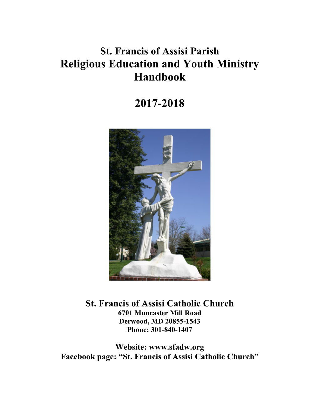 Religious Education and Youth Ministry Handbook 2017-2018