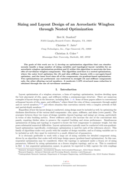 Sizing and Layout Design of an Aeroelastic Wingbox Through Nested Optimization