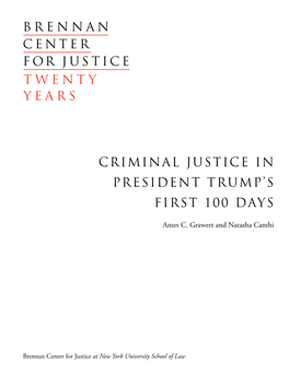 Criminal Justice in President Trump's First 100 Days