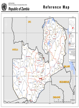 Republic of Zambia Reference Map