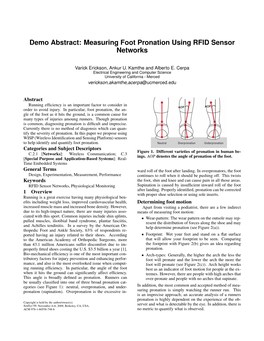Measuring Foot Pronation Using RFID Sensor Networks