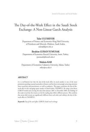 The Day-Of-The-Week Effect in the Saudi Stock Exchange