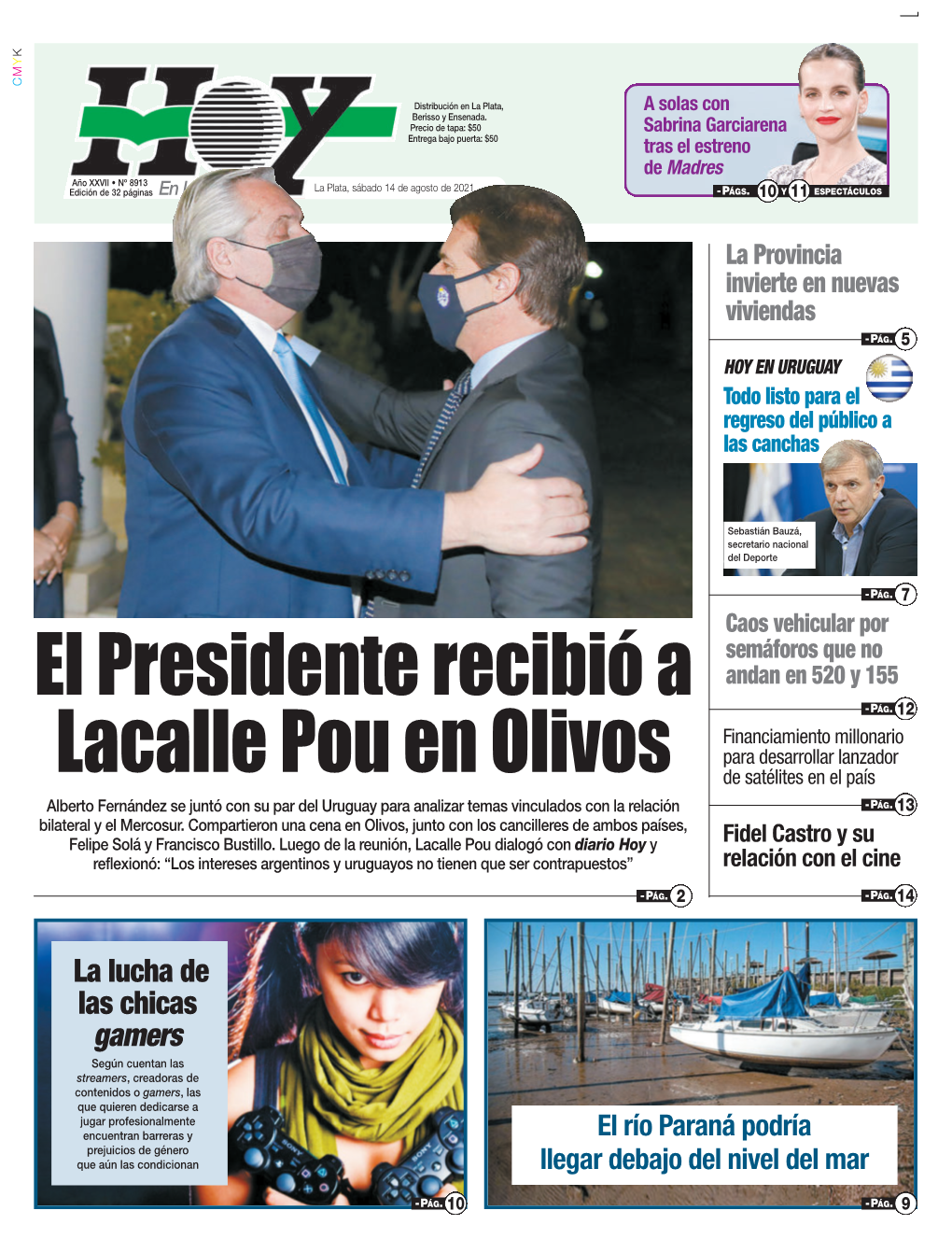 El Presidente Recibió a Lacalle Pou En Olivos