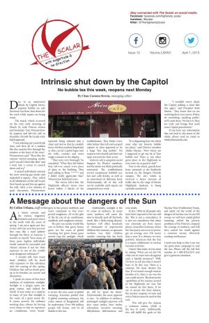 Intrinsic Shut Down by the Capitol No Bubble Tea This Week, Reopens Next Monday by Chan Comma Steven, Managing-Editor