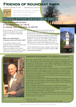 Newsletter December 2012
