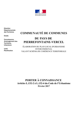 Communauté De Communes Du Pays De Pierrefontaine