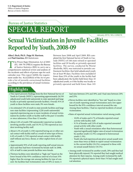 Sexual Victimization in Juvenile Facilities Reported by Youth, 2008-09