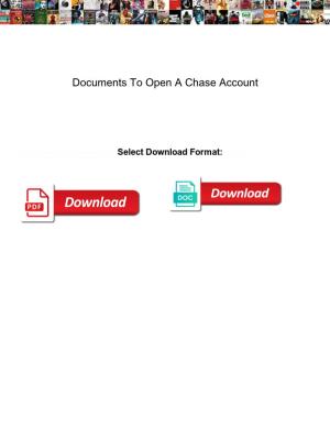 Documents to Open a Chase Account