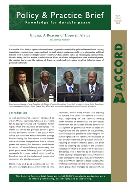 Ghana: a Beacon of Hope in Africa by Anyway Sithole1