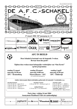 AFC Schakel 13 Maart 2004 16-03-2004 17:30 Pagina 1